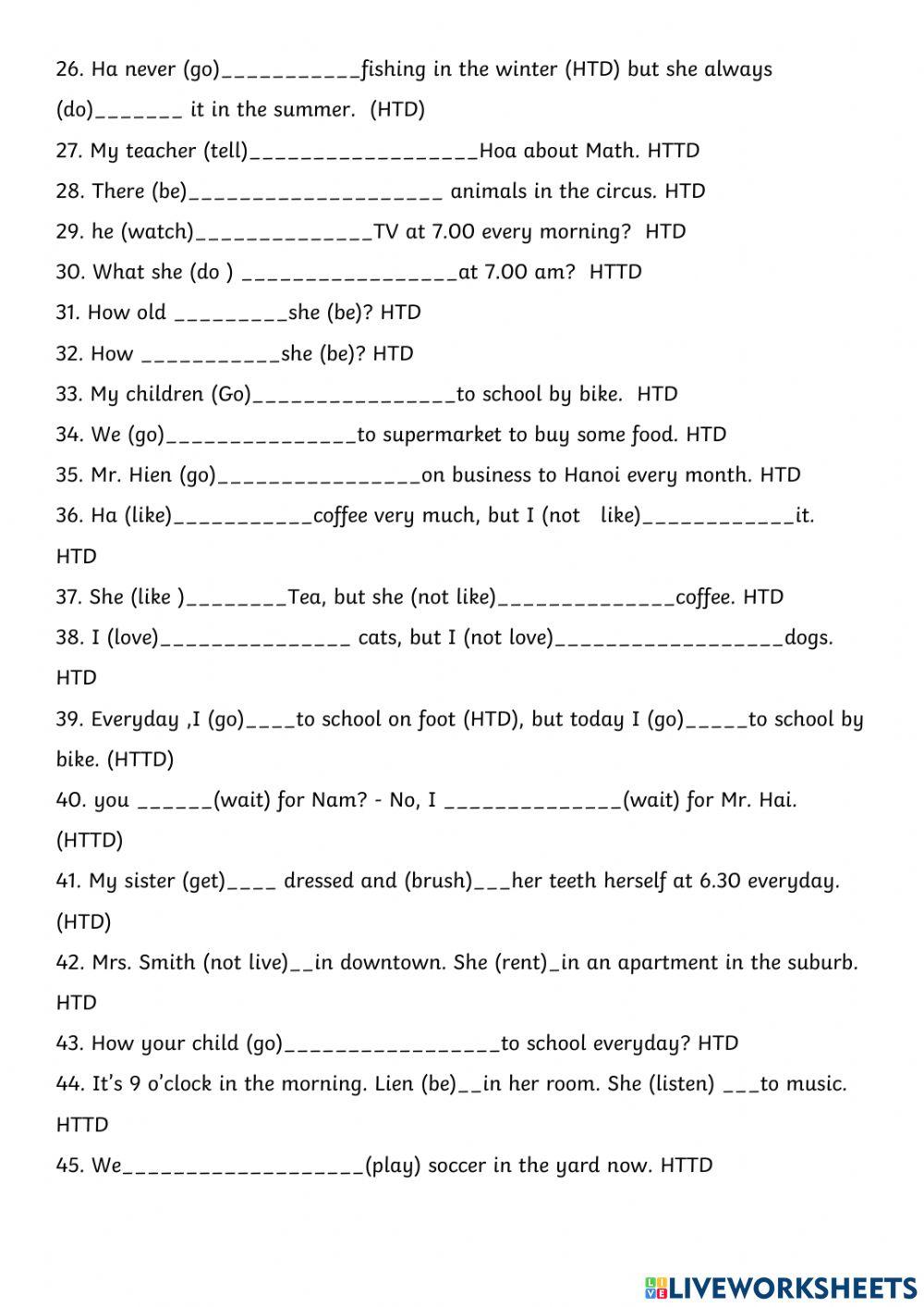 Present simple and present continous