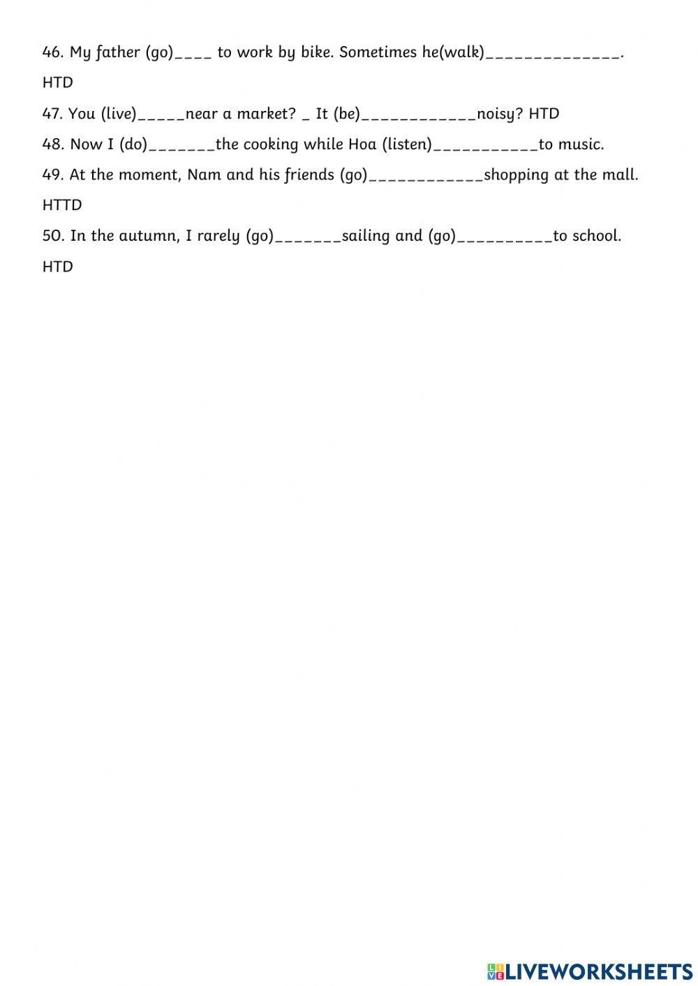 Present simple and present continous