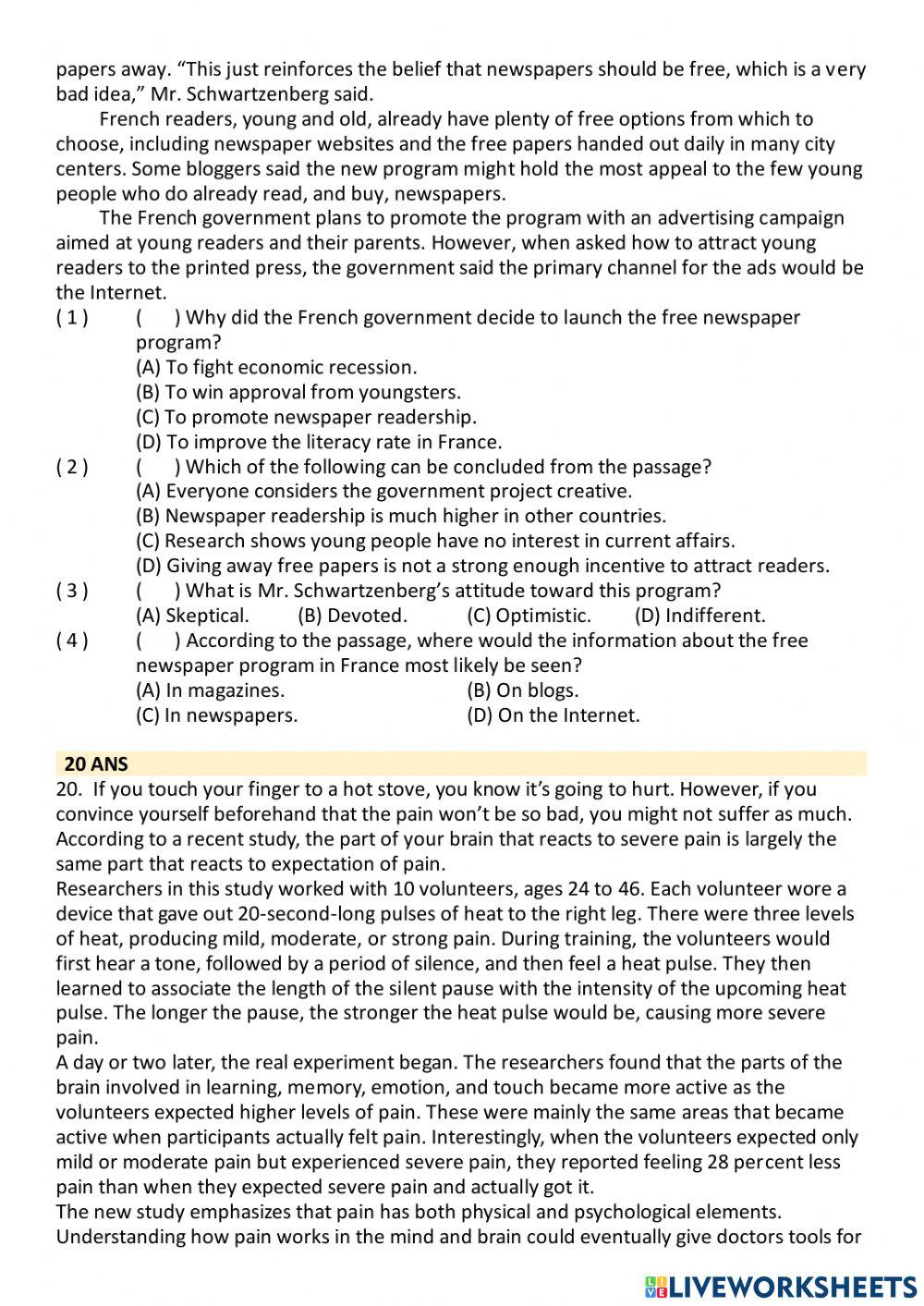 高中綜合練習Unit 7