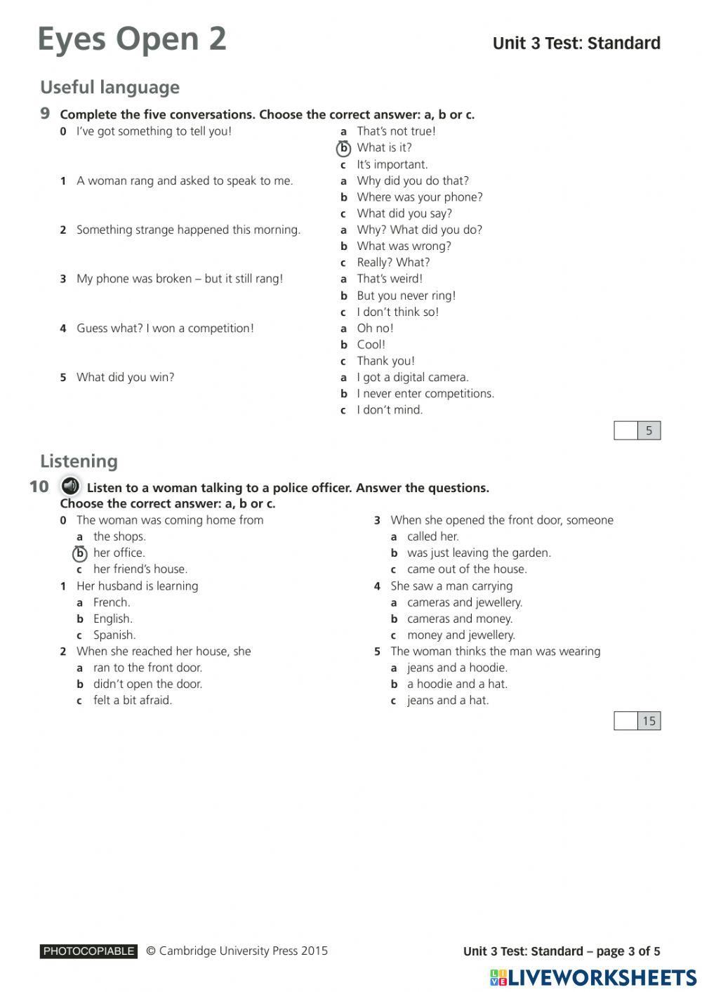 Unit 3 Online Exercise For Live Worksheets Unit 3 Online Exercise For Live Worksheets