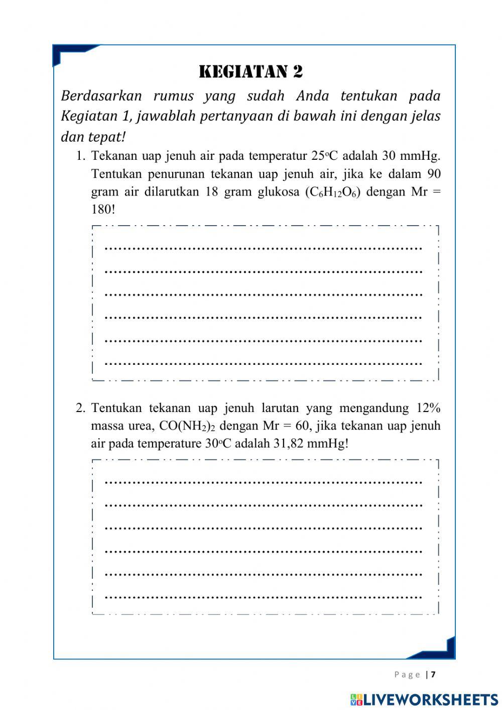 LKPD Penurunan Tekanan Uap