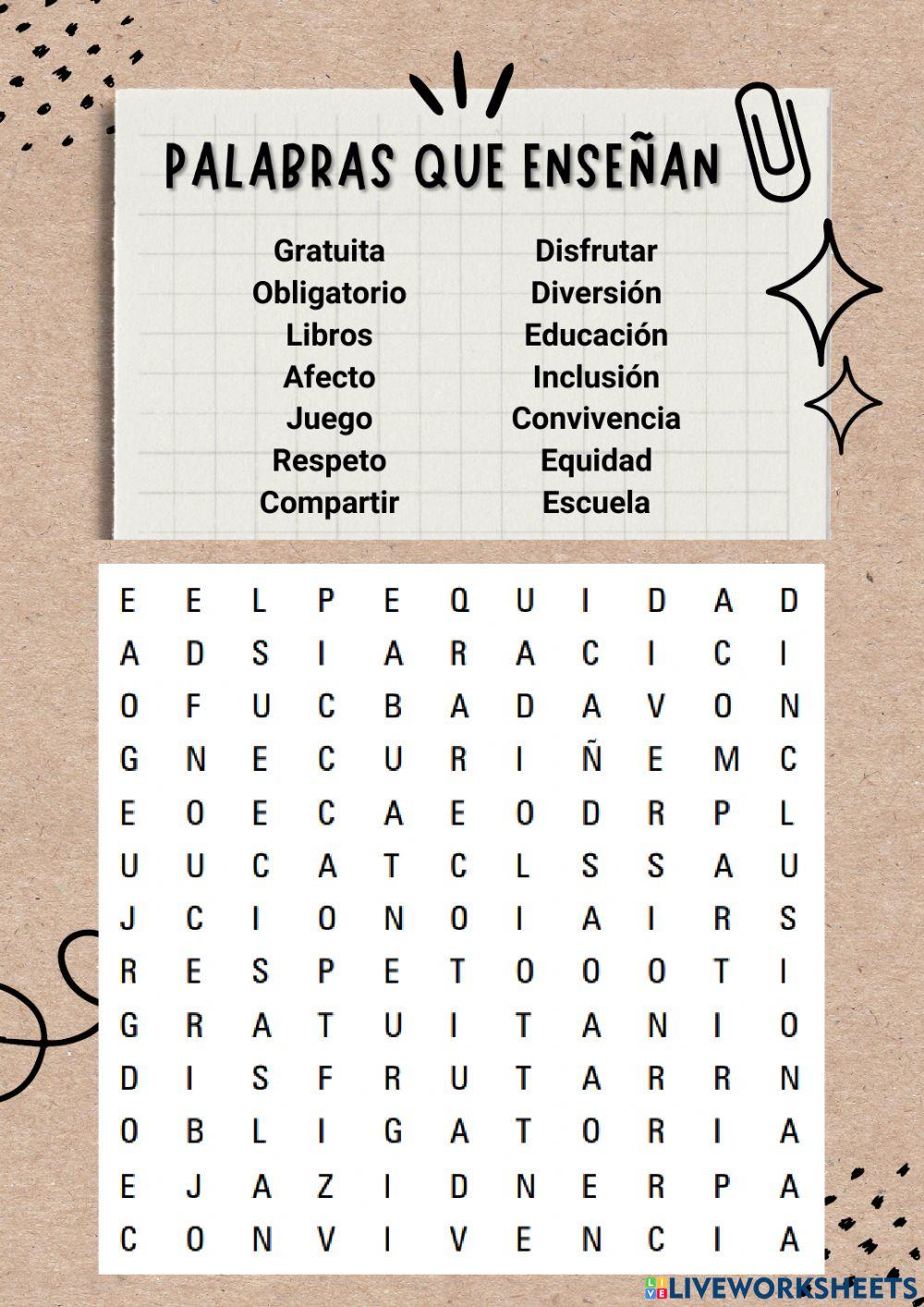 Igualdad de derechos-sopa de letras