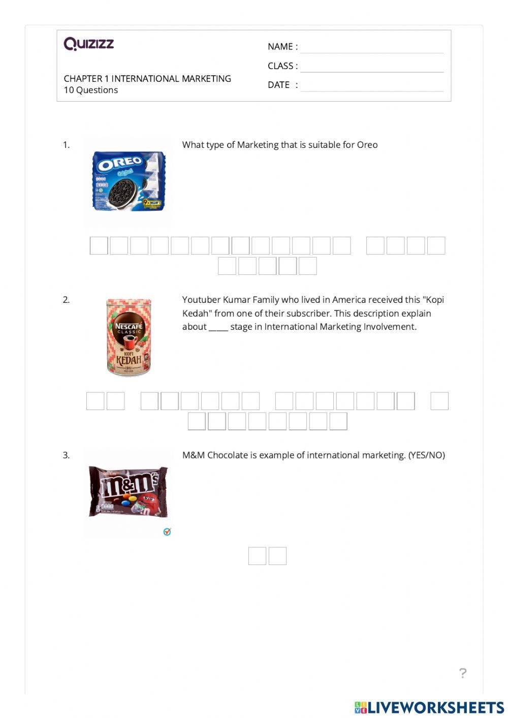 Introduction to international marketing