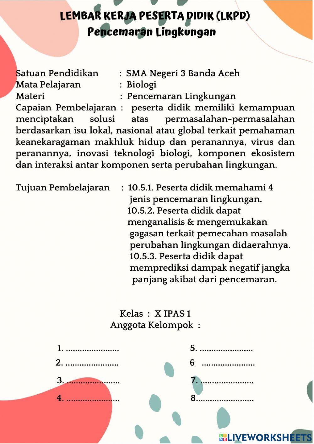 Ukin-Pencemaran Lingkungan