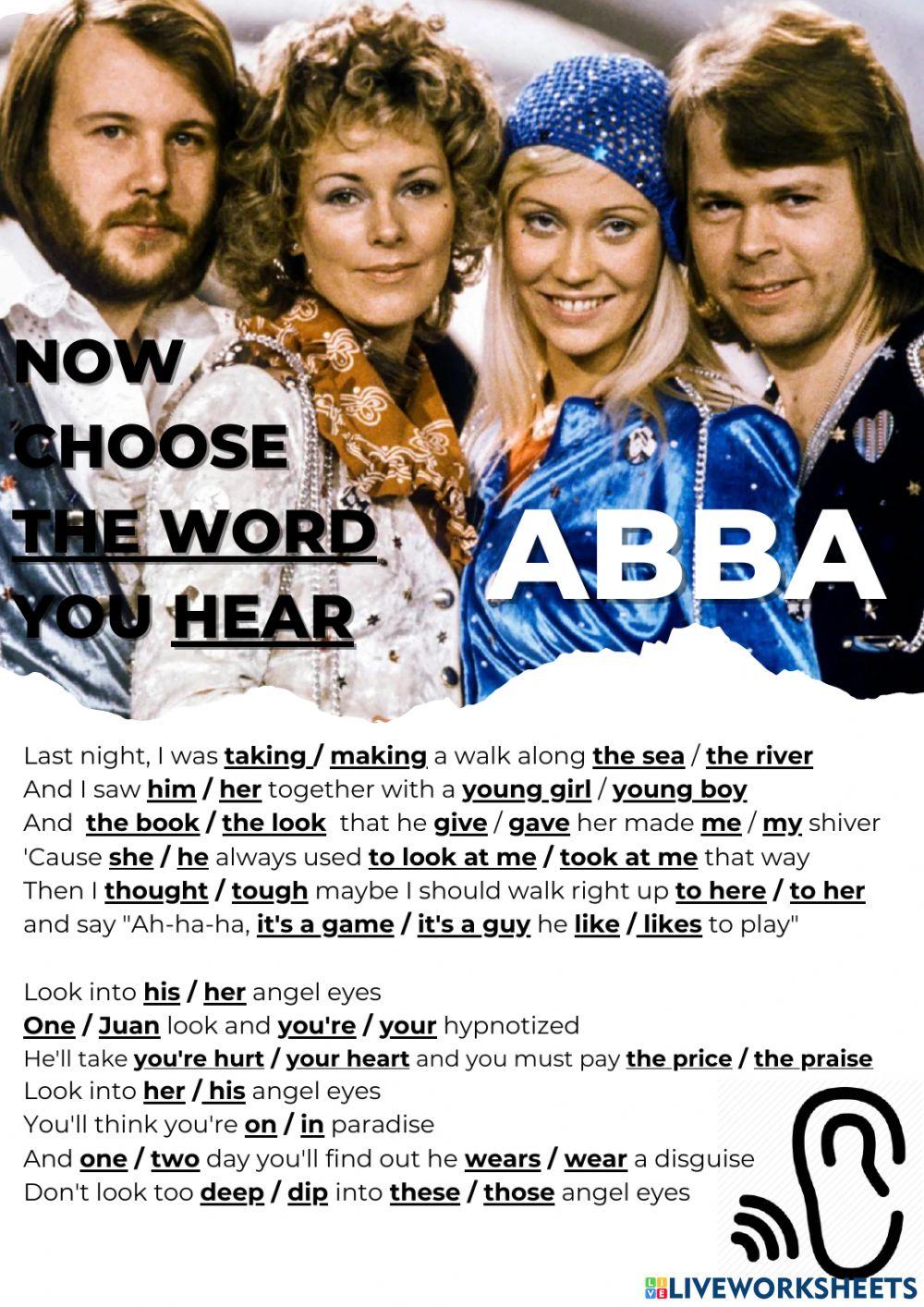 Abba Song Activity