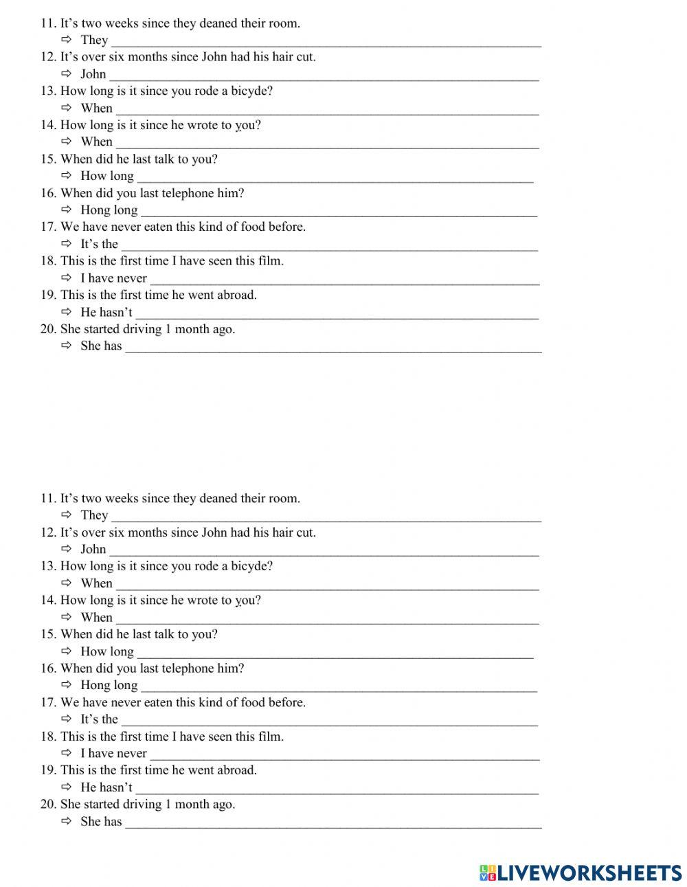 Present Perfect - Past simple