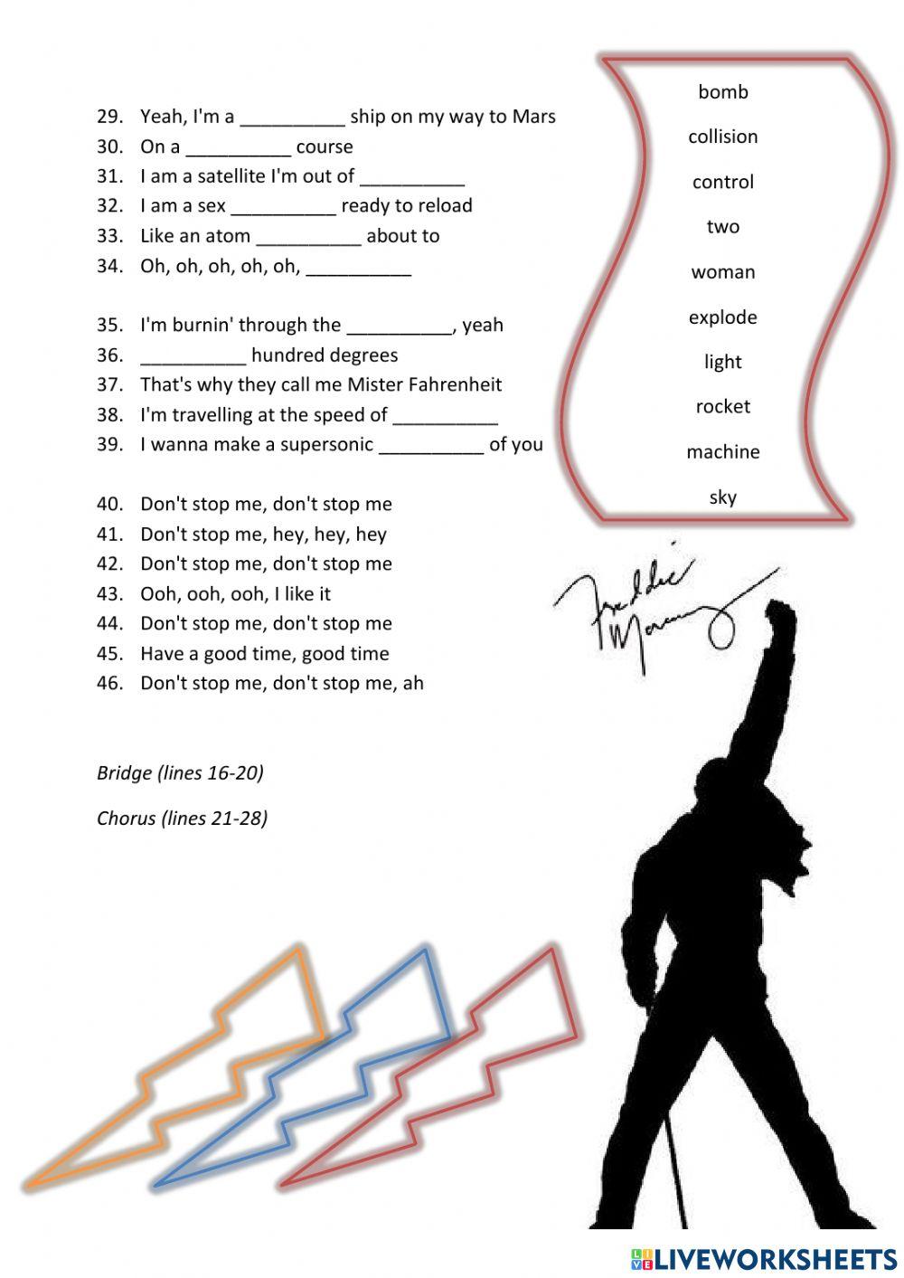 Song - Don't stop me now