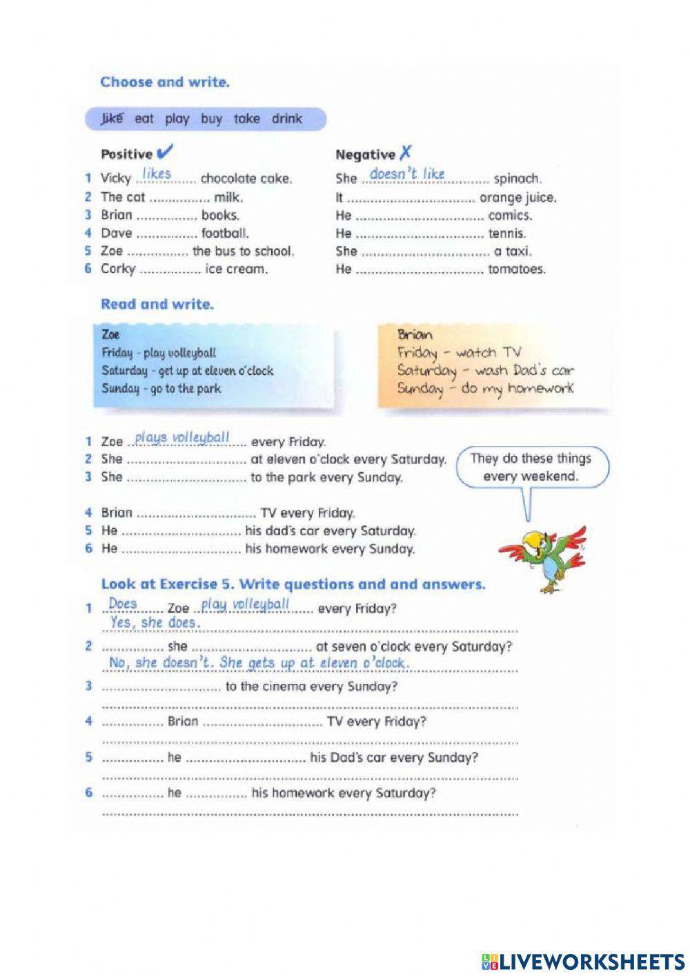 Simple present-3rd person