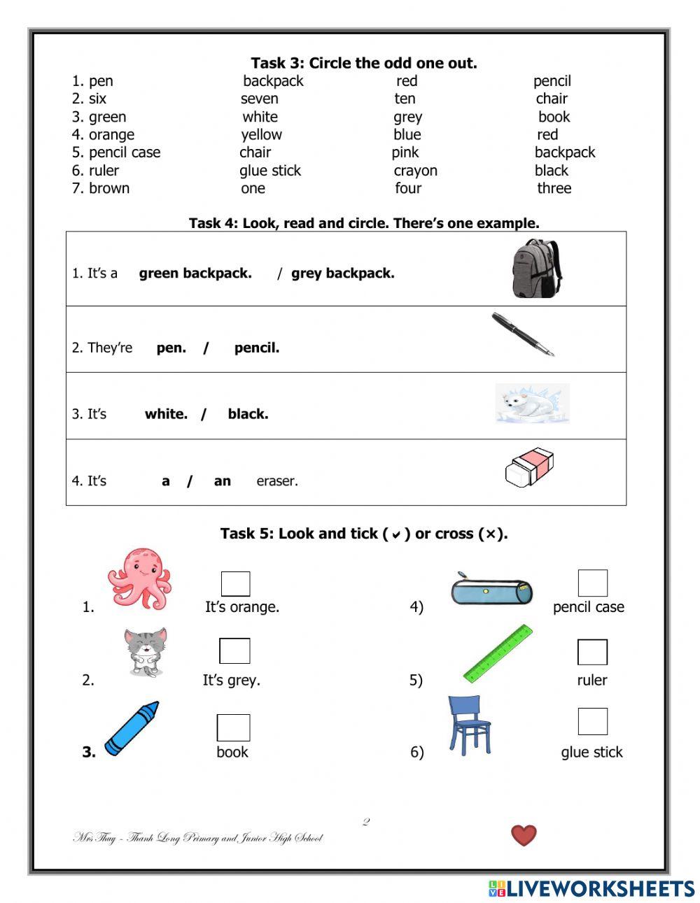 Review - colours - màu sắc