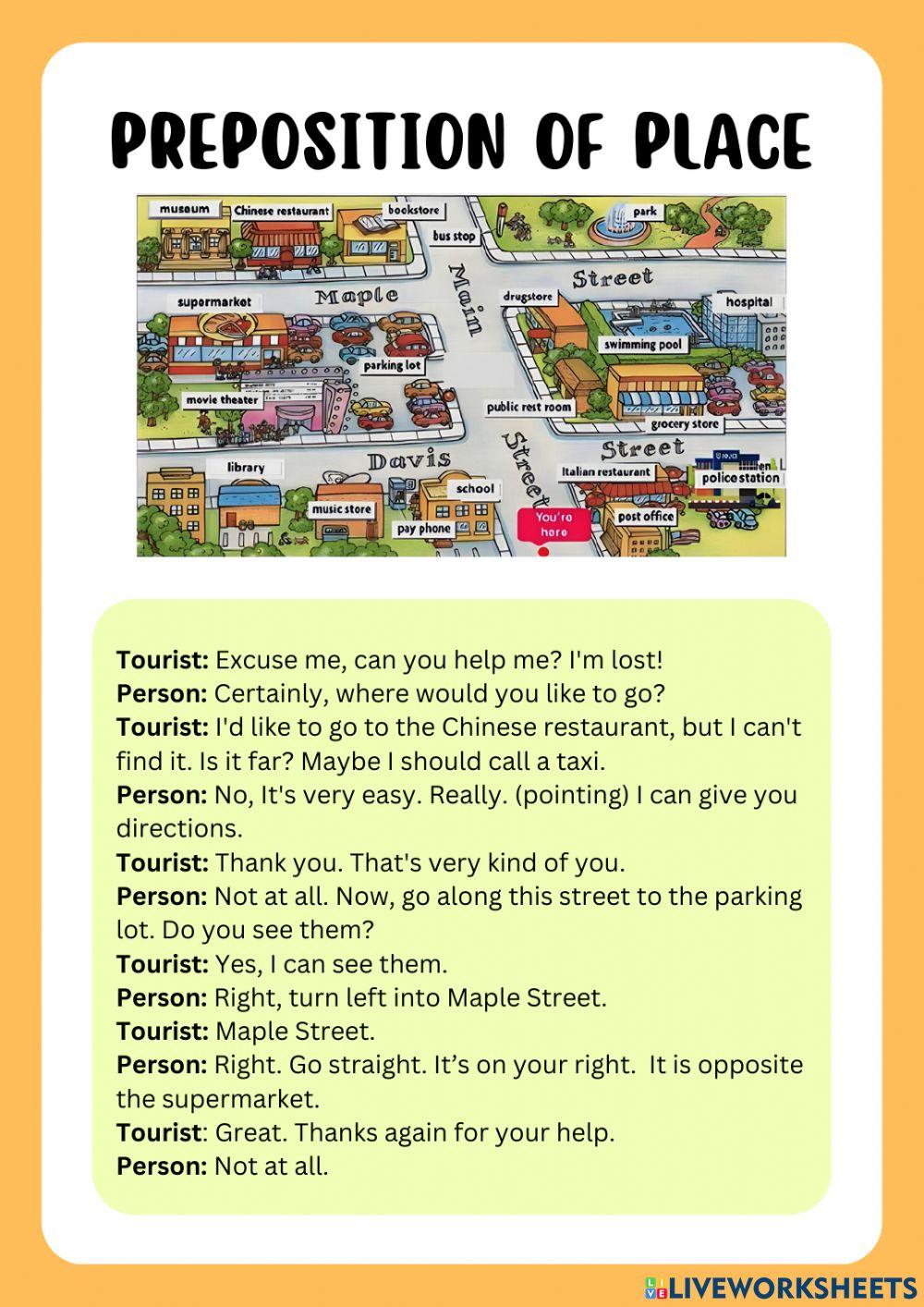 Preposition of place