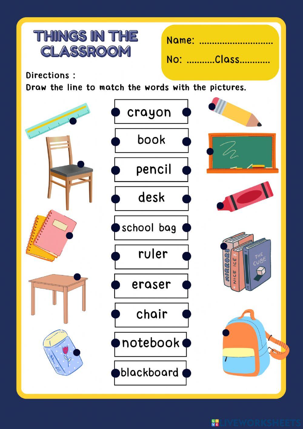 เรื่อง Things in the classroom