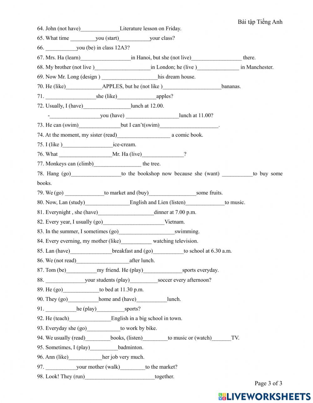 Present Simple, Present Continuous