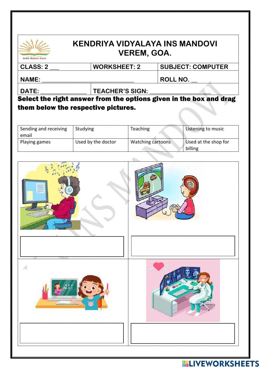 Class2 Lesson 2 - Uses of Computers 7100387 | nshsarin