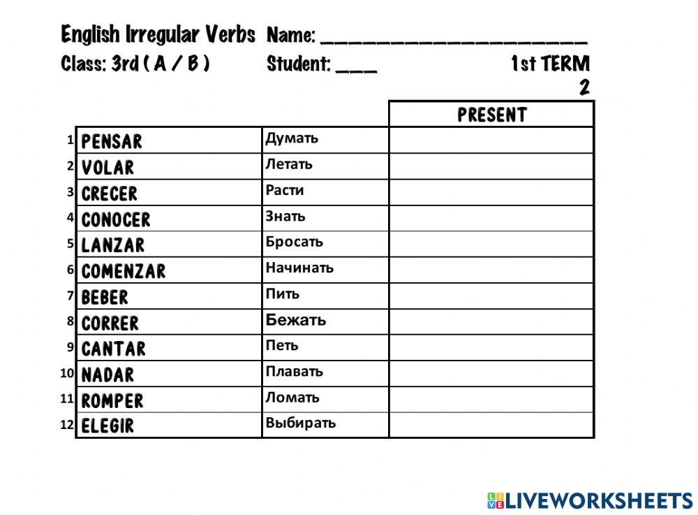 Verbs 3º