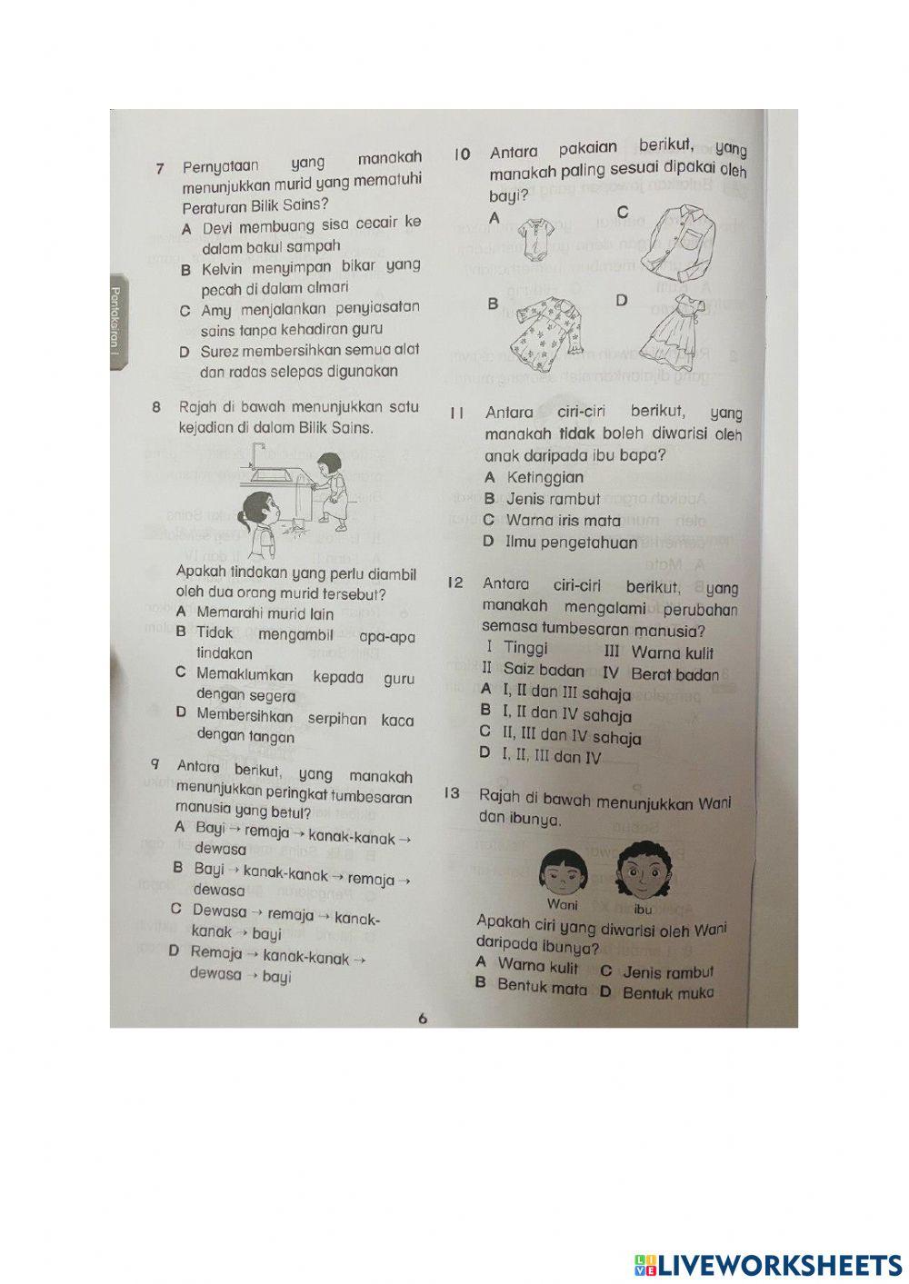Pentaksiran 1 sc darjah 2