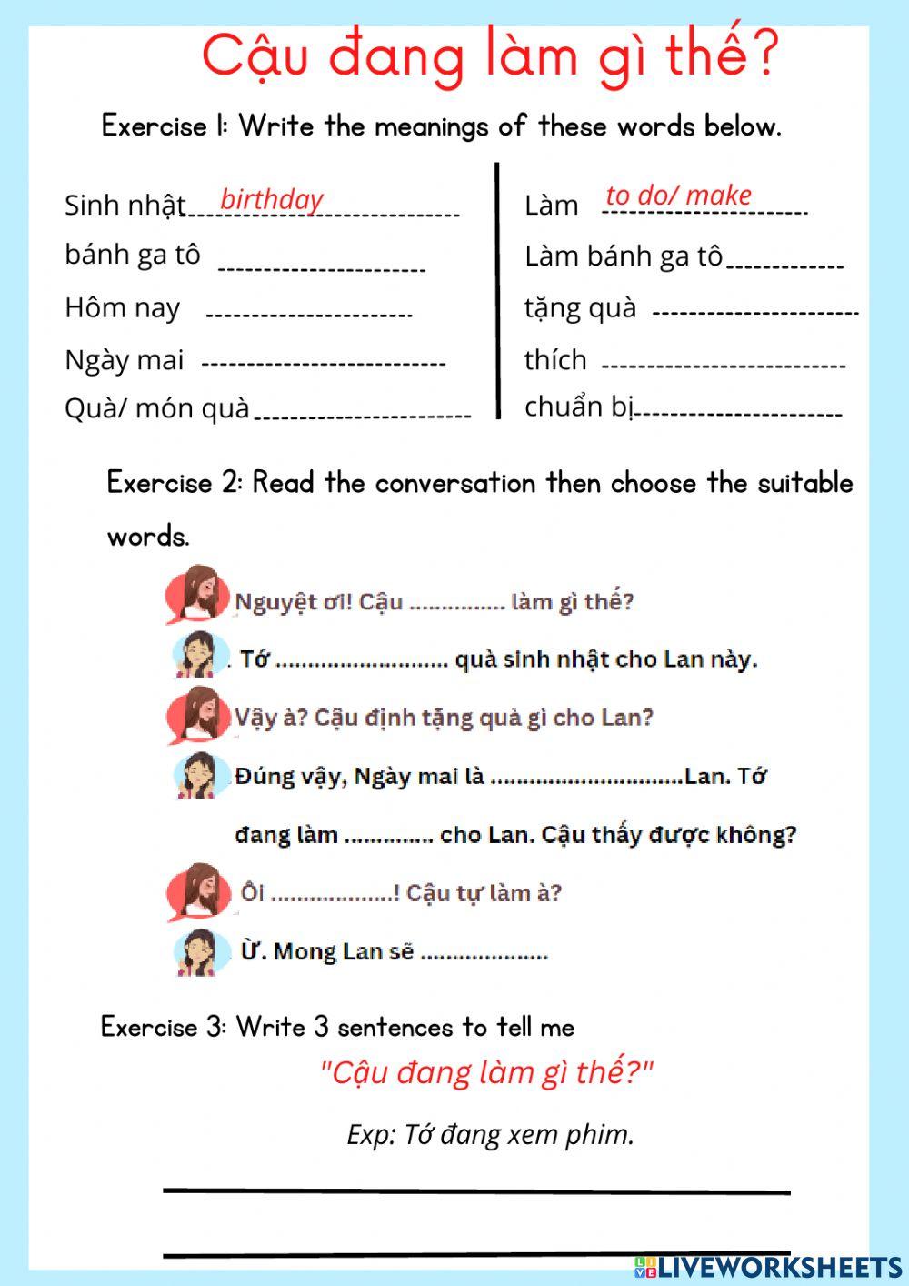 Cậu đang làm gì thế