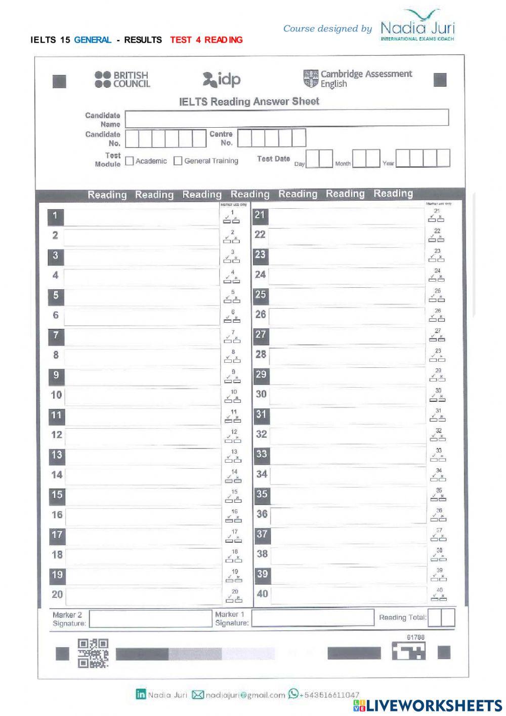 IELTS 15 GENERAL TEST 4 READING