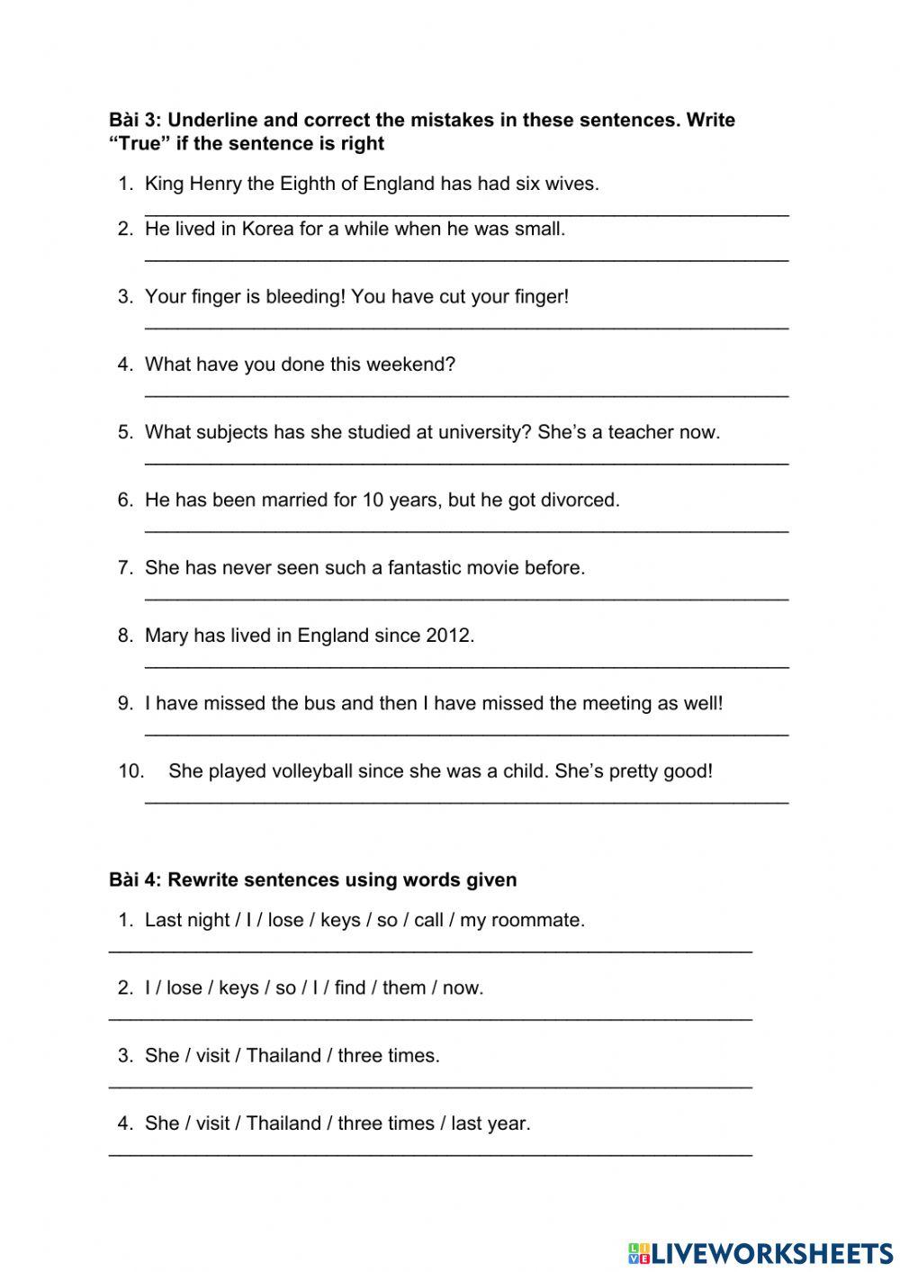 Present Perfect vs Past Simple