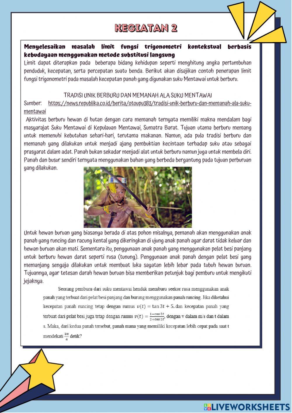 LKPD Limit Fungsi Trigonometri Pert. 1