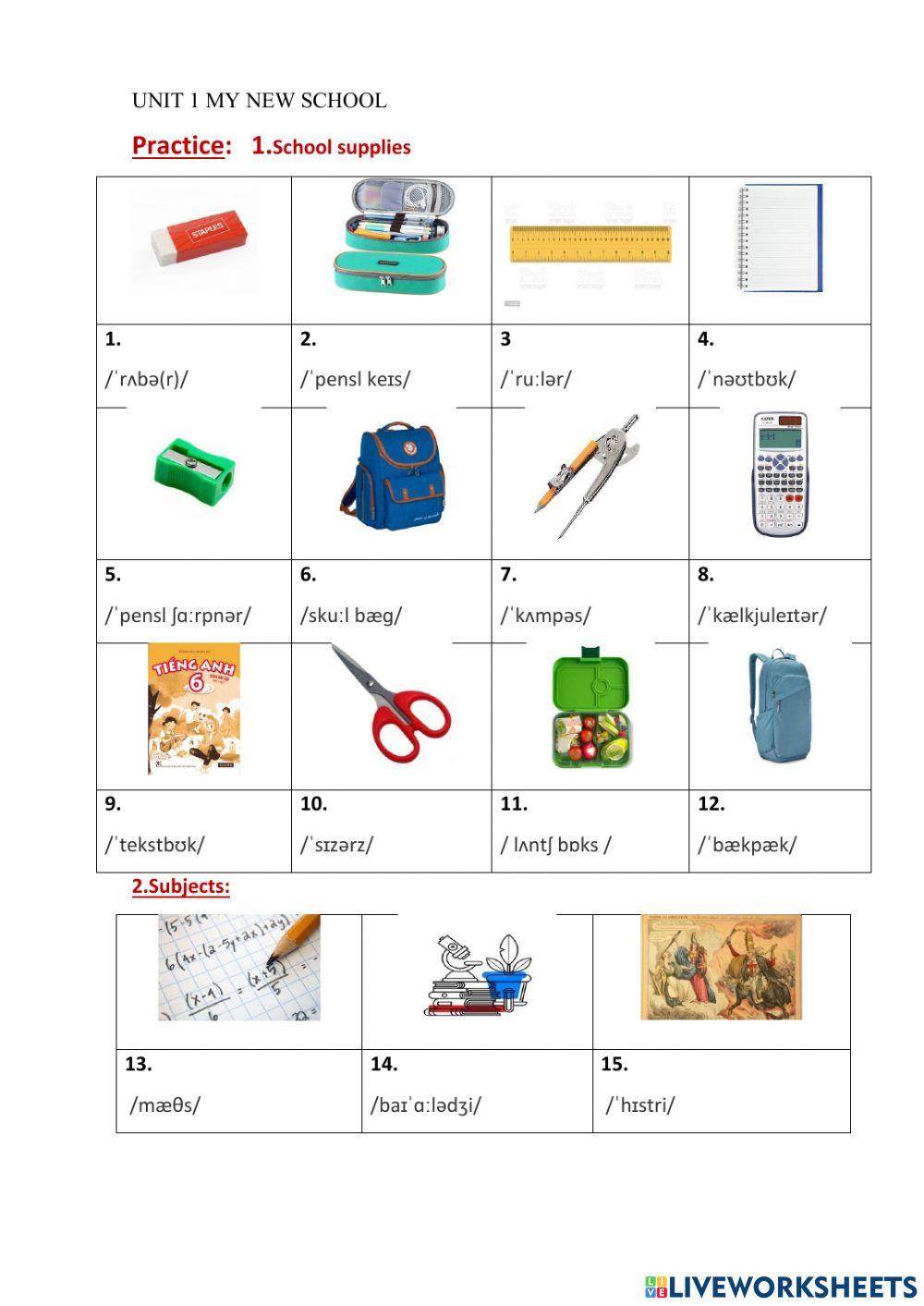 E6 Global U1 vocab practice