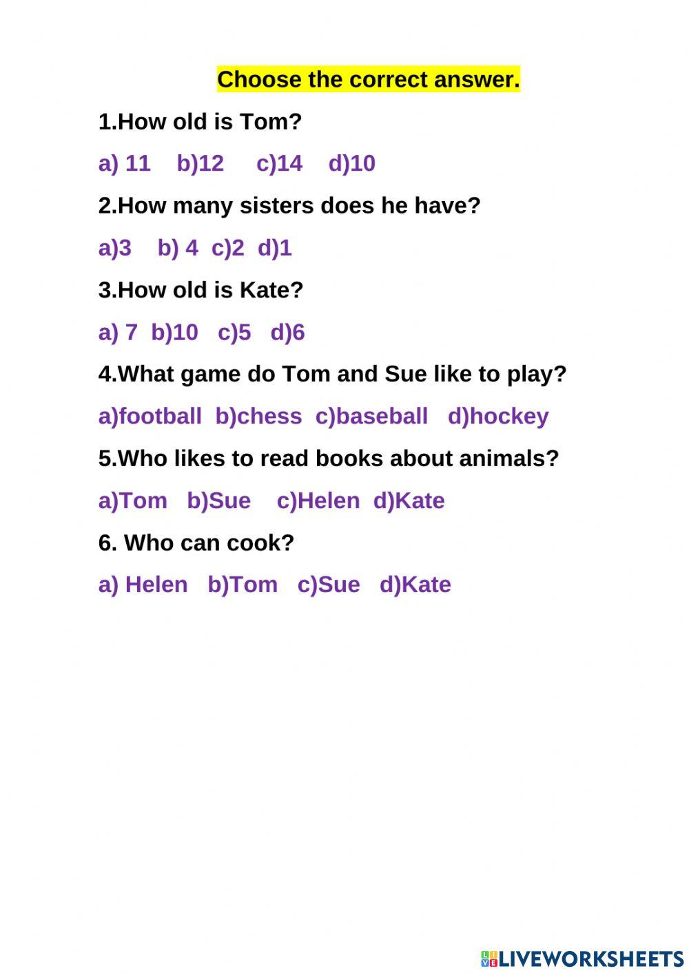 Texts with questions