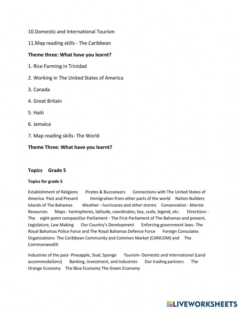 Social studies pacing guide 2023 online exercise for live worksheets