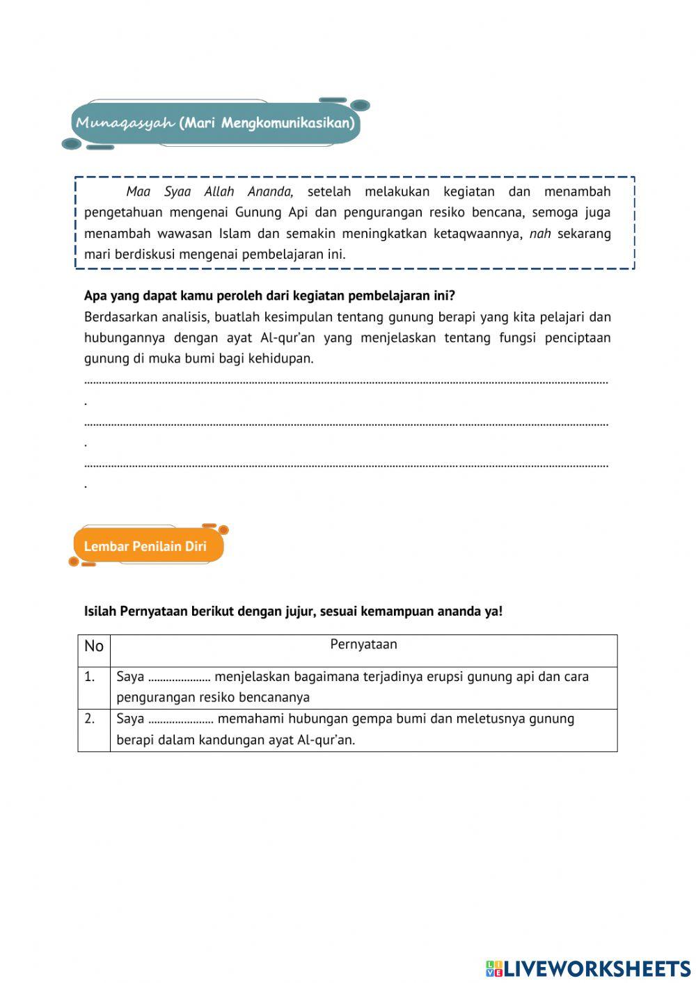 Lembar kegiatan 5 (gunung api)
