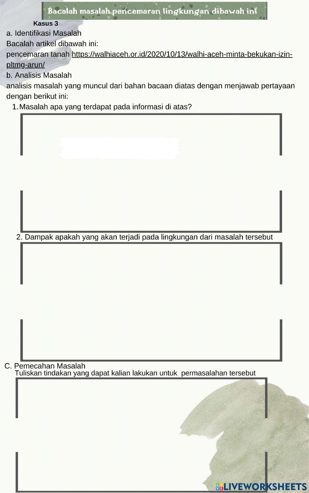 Pencemaran lingkungan hidup