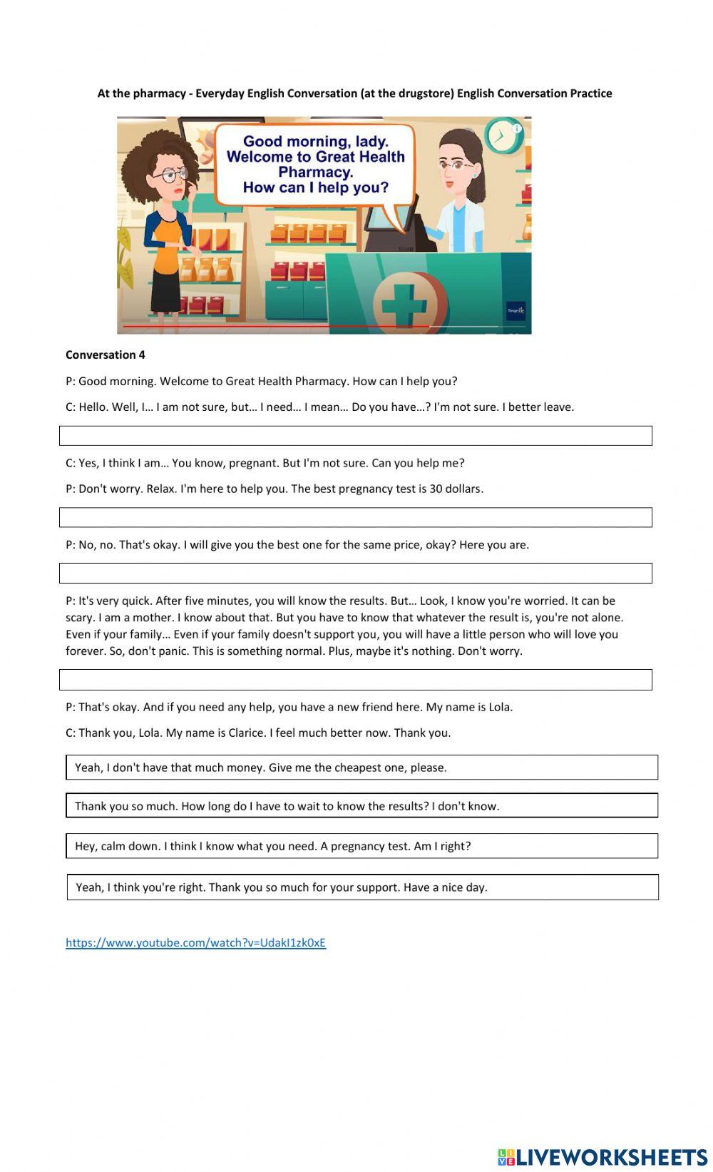 At the pharmacy - Everyday English Conversations