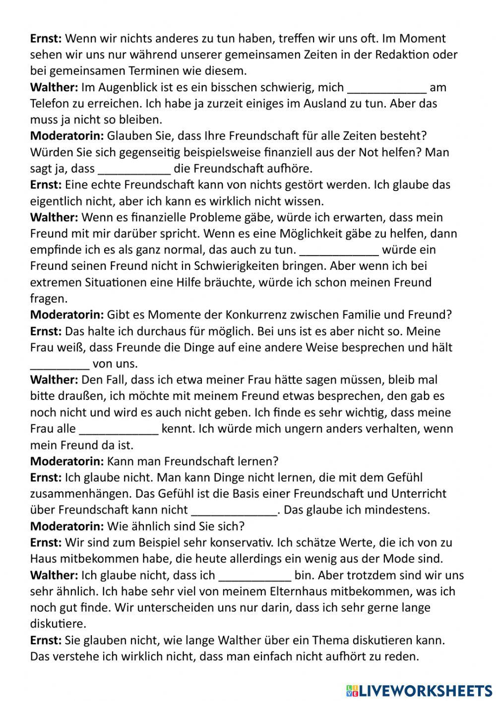 PV B1 Module Einheit 2 Teil 4 Lückentext