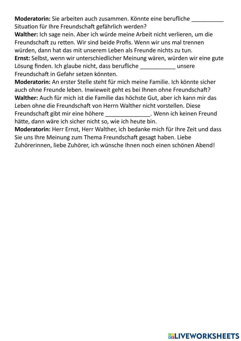 PV B1 Module Einheit 2 Teil 4 Lückentext