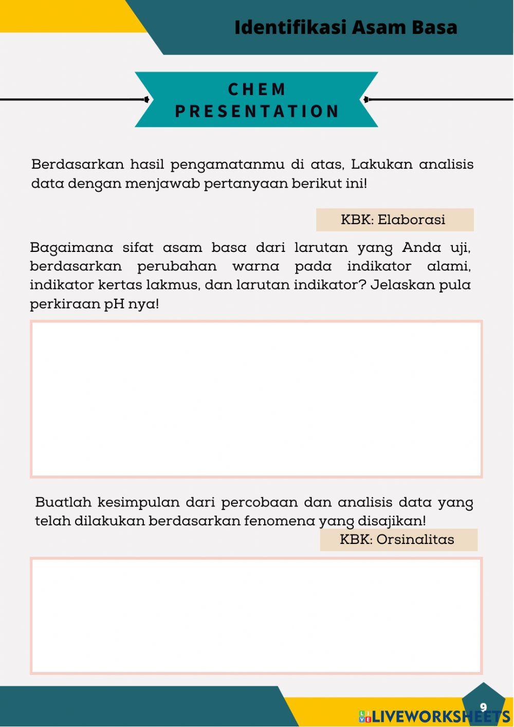 E-LKPD Identifikasi Asam Basa