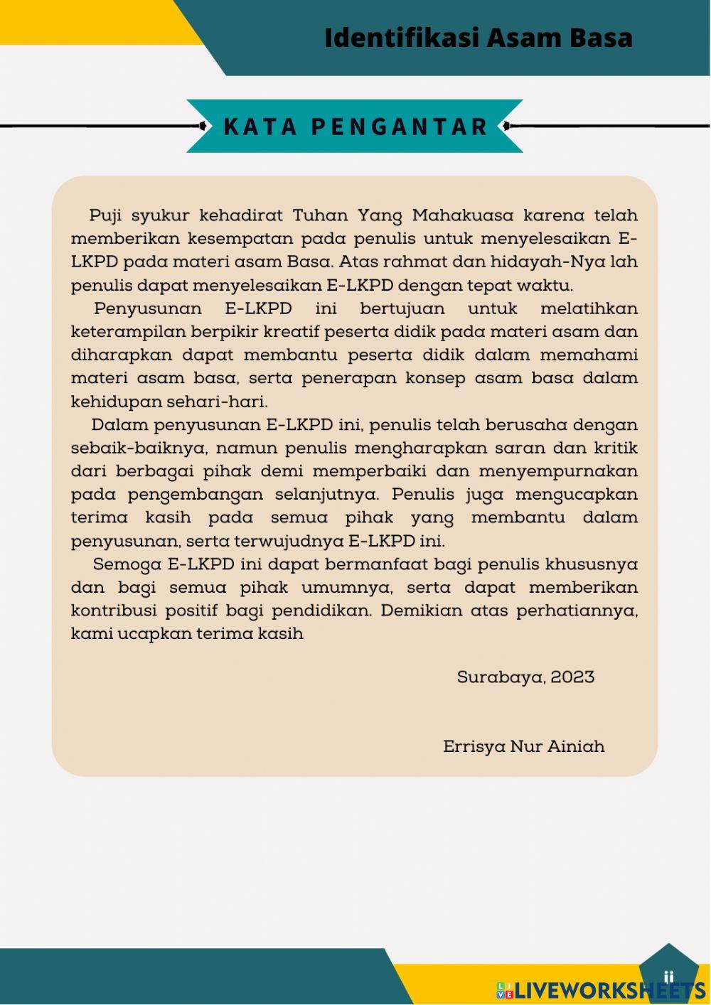 E-LKPD 2 Pendahuluan