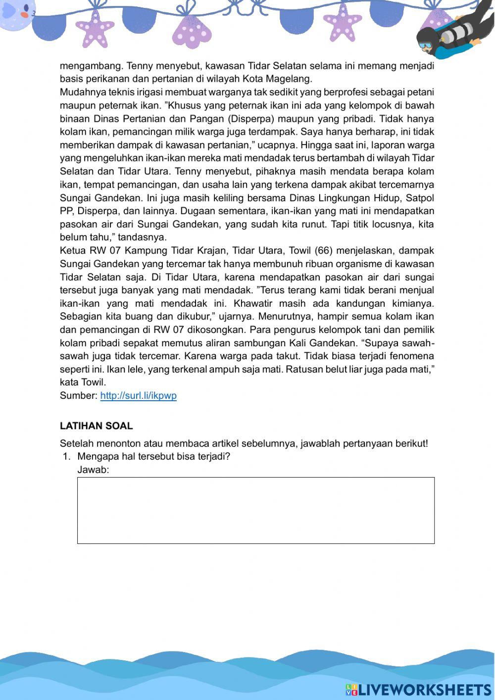 LKPD Biologi Pencemaran Air