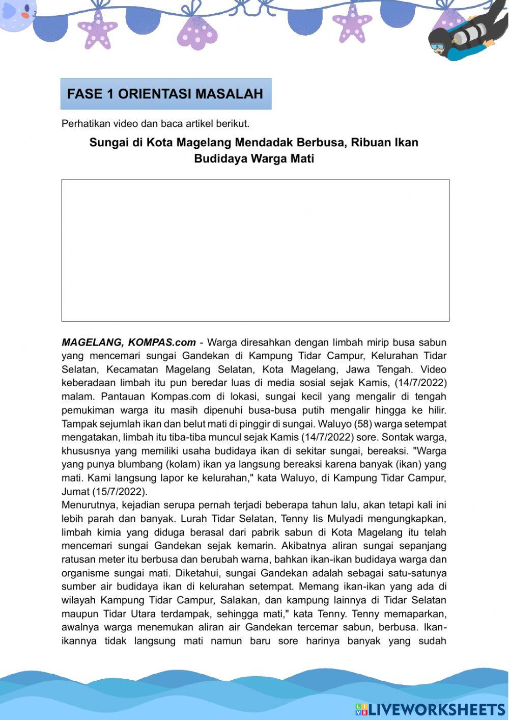 LKPD Biologi Pencemaran Air