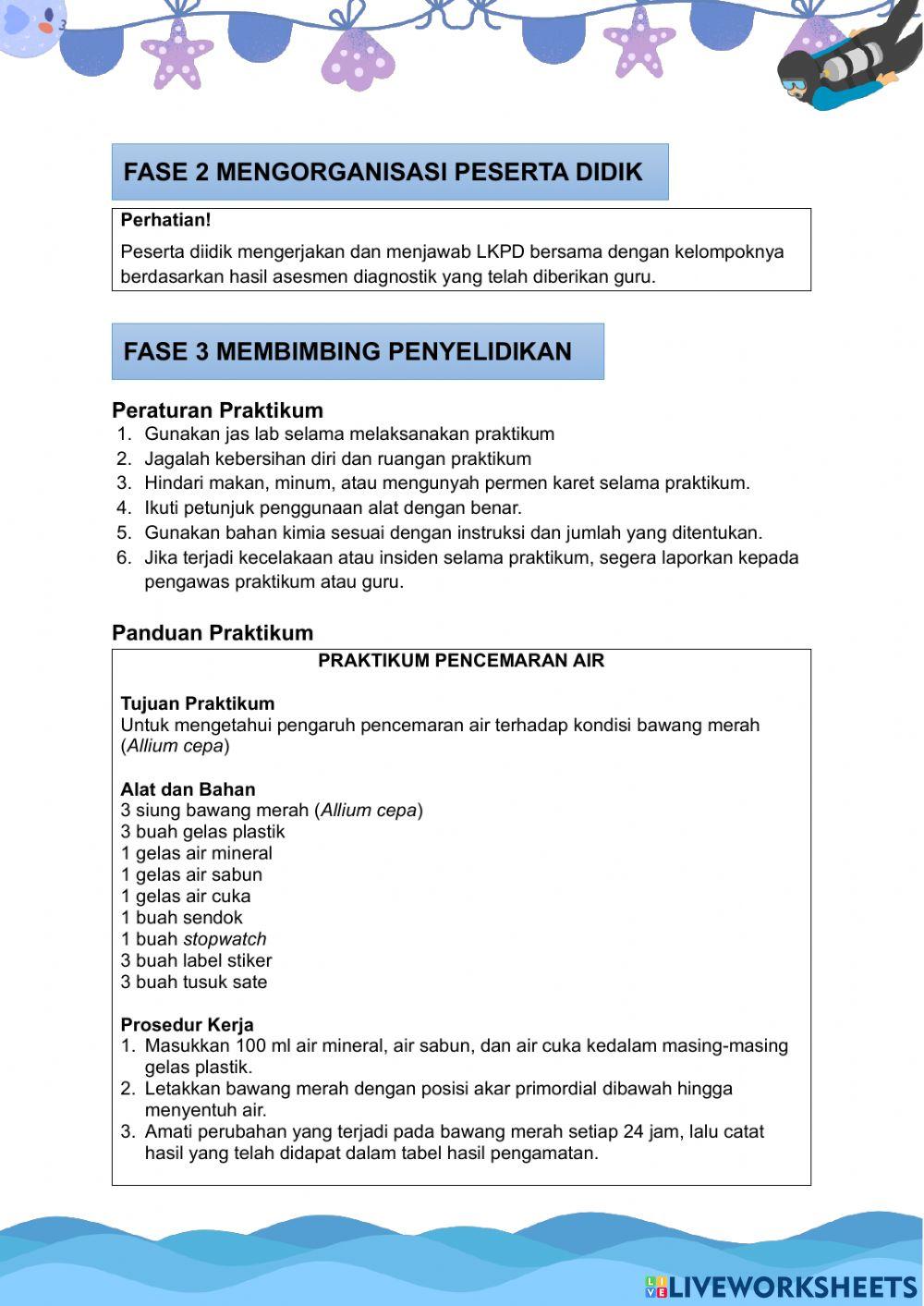 LKPD Biologi Pencemaran Air