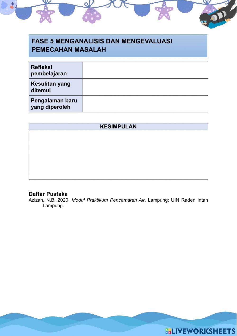 LKPD Biologi Pencemaran Air