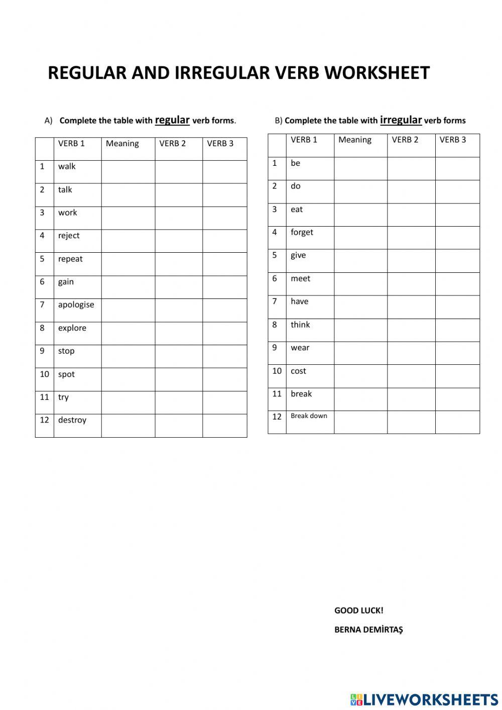 Verb froms study 1- 2023