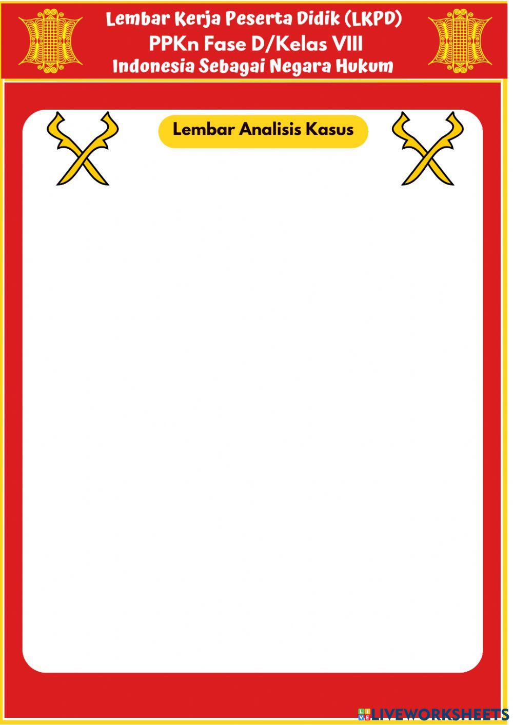 LKPD Indoensia Sebagai Negara Hukum