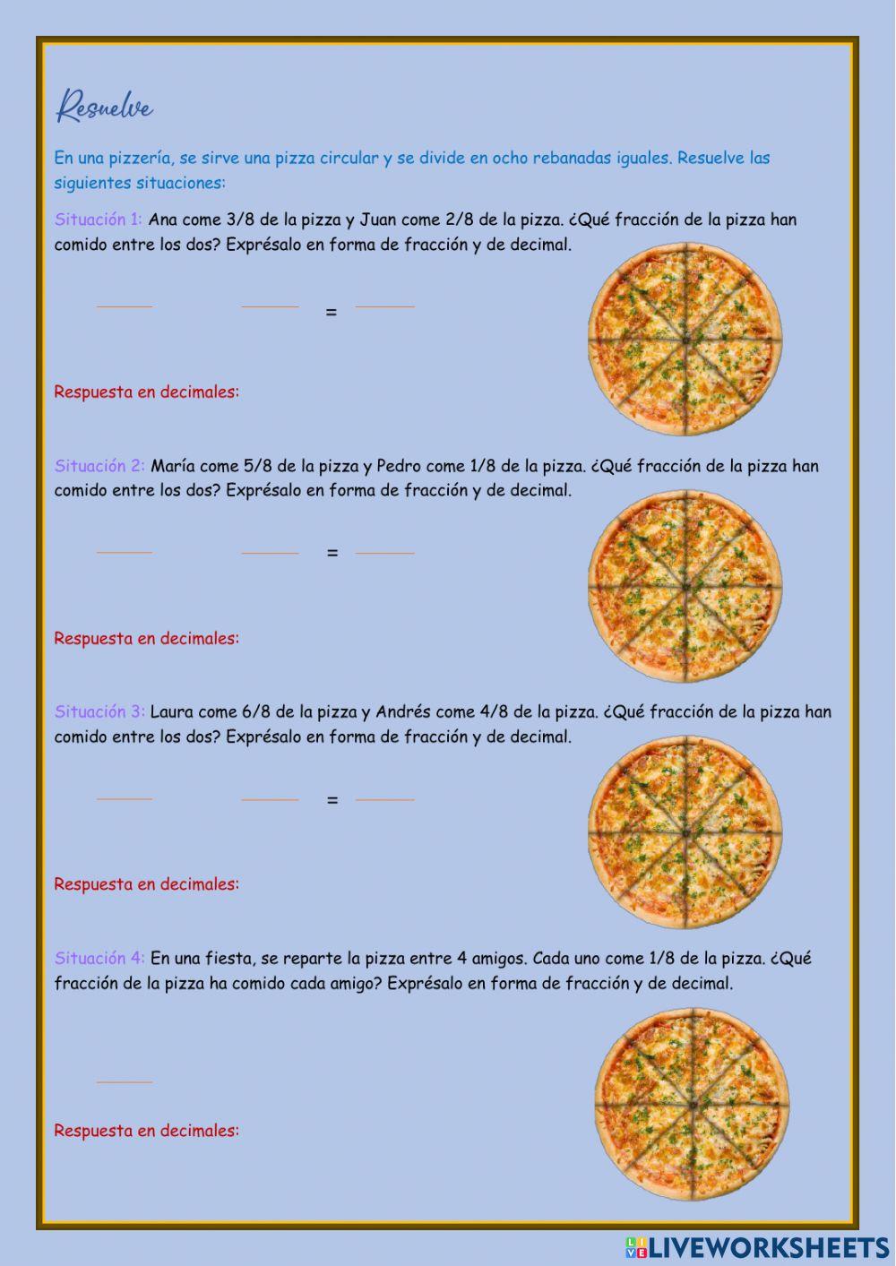 Equivalencias entre números fraccionarios y decimales