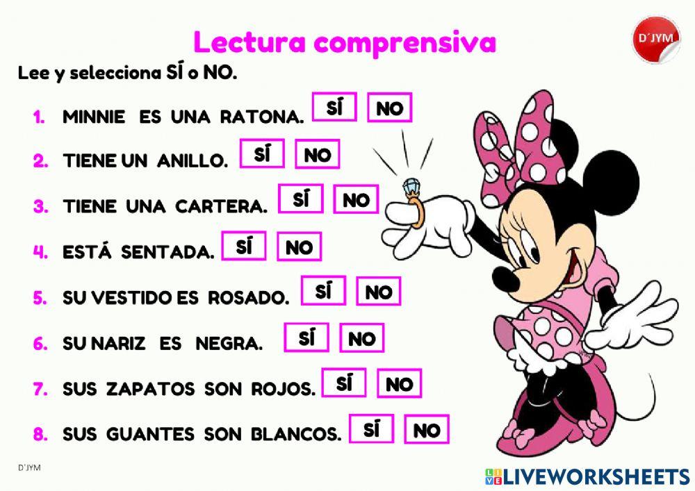 Lectura comprensiva de frases