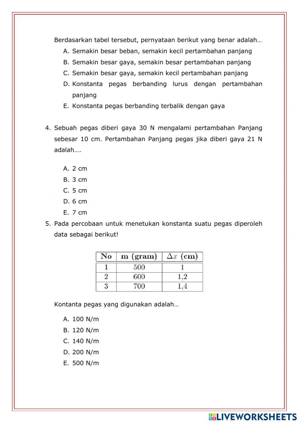 Soal Pretest