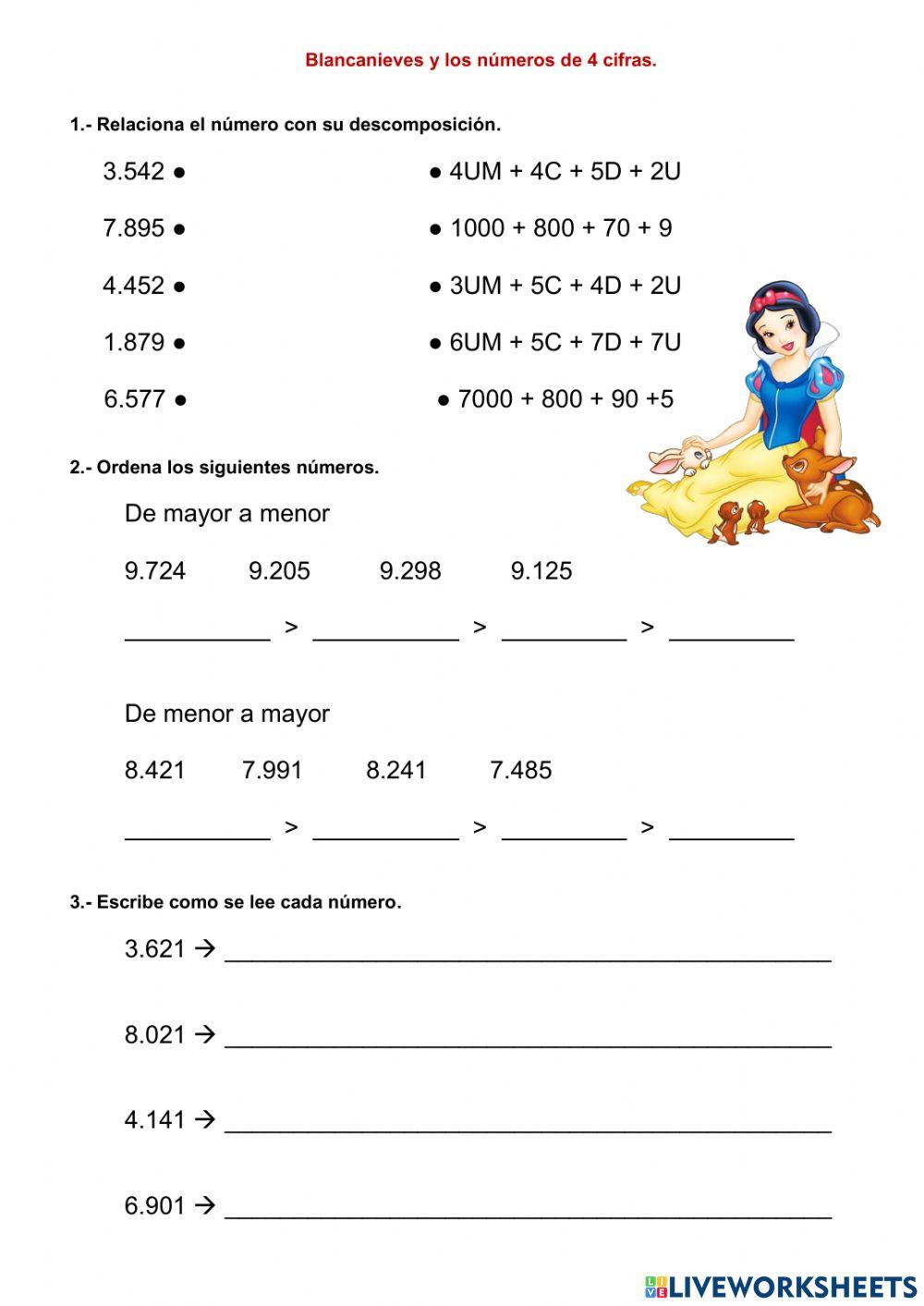 Números de 4 cifras