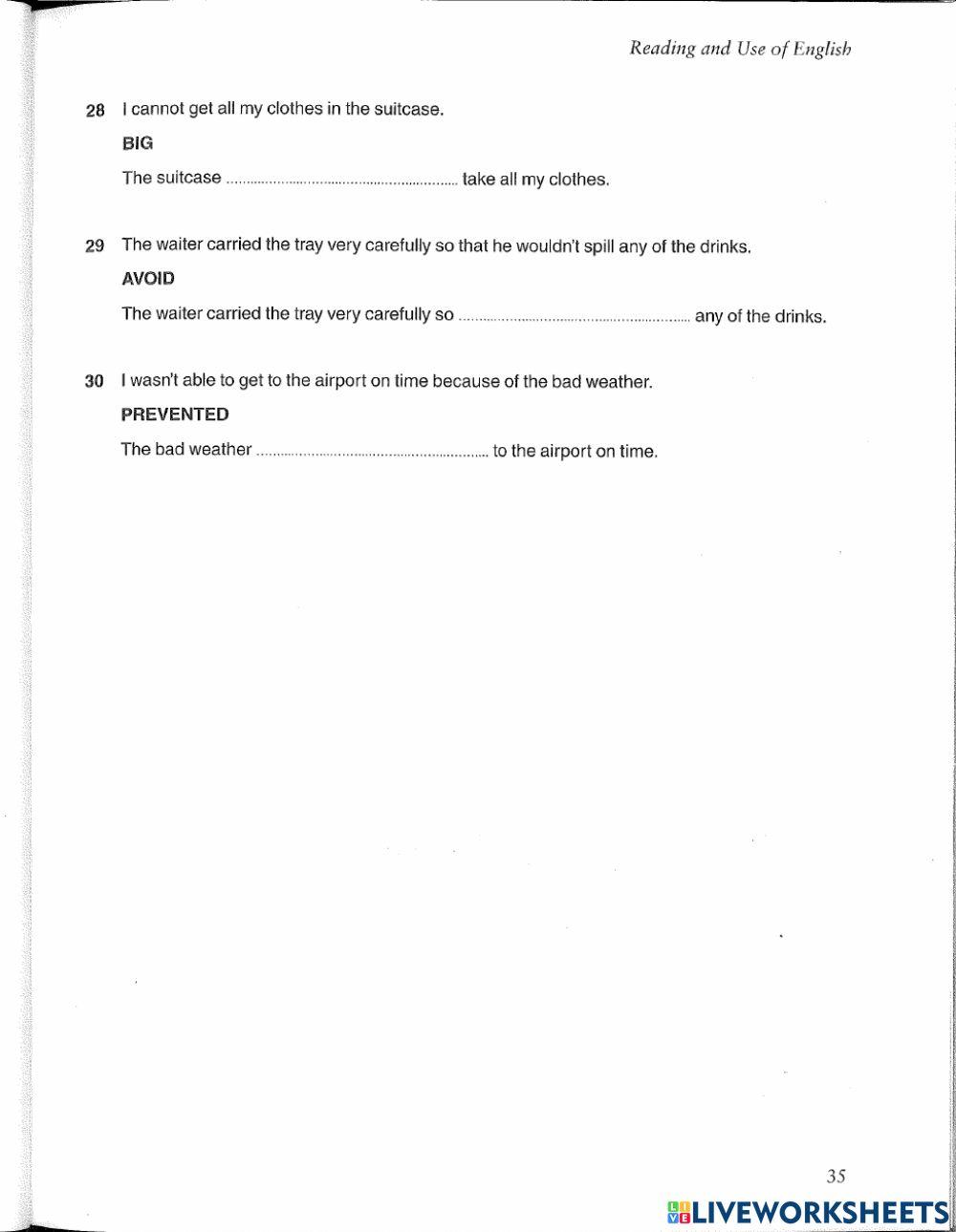 Test 2 - Use of English 1-4