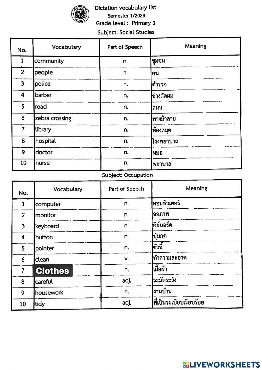 Dictation p1 s1 inam