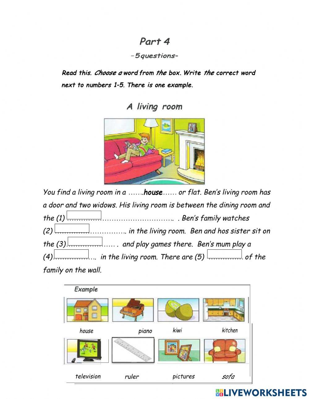 Entracne test-starter-writing and reading