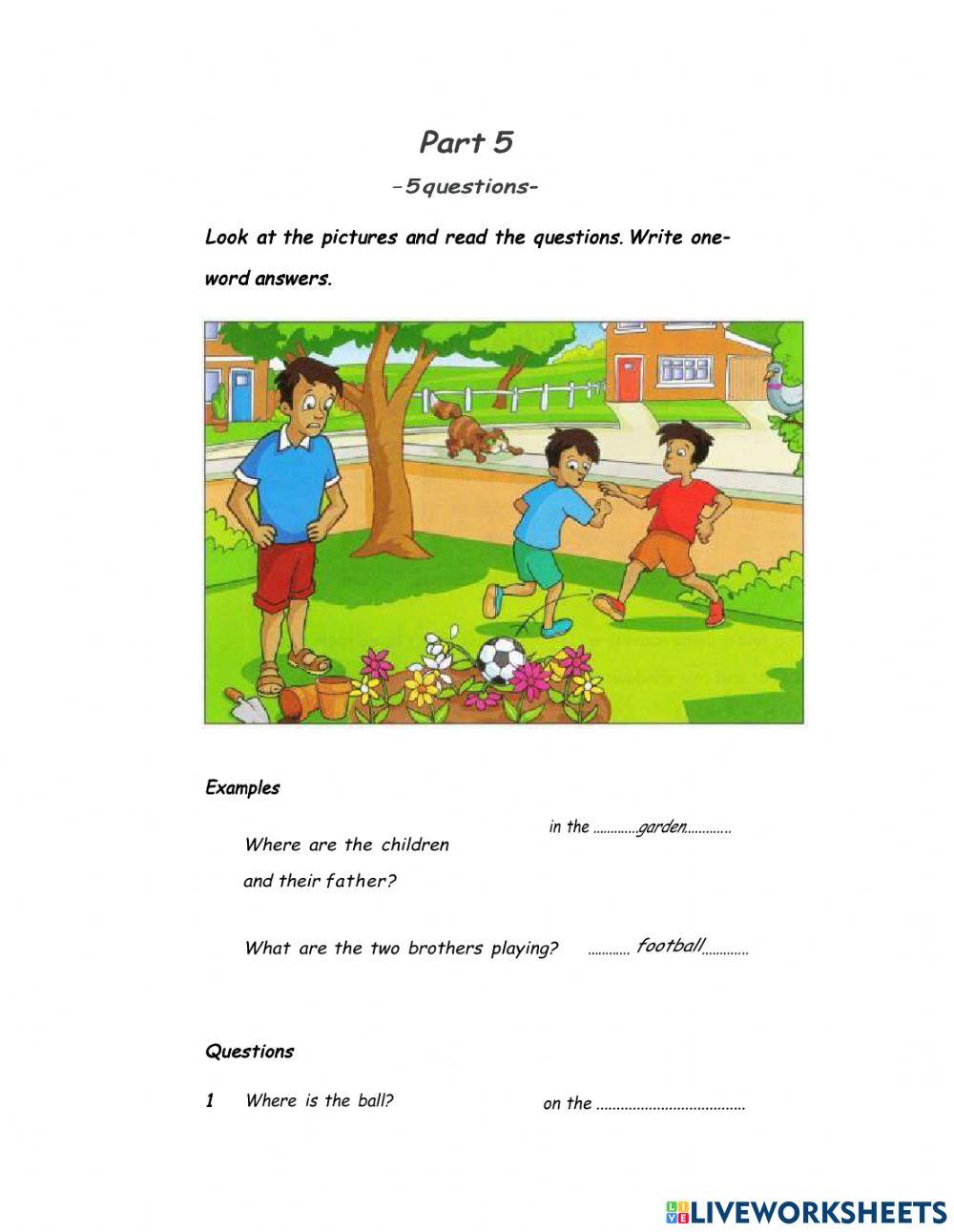 Entracne test-starter-writing and reading