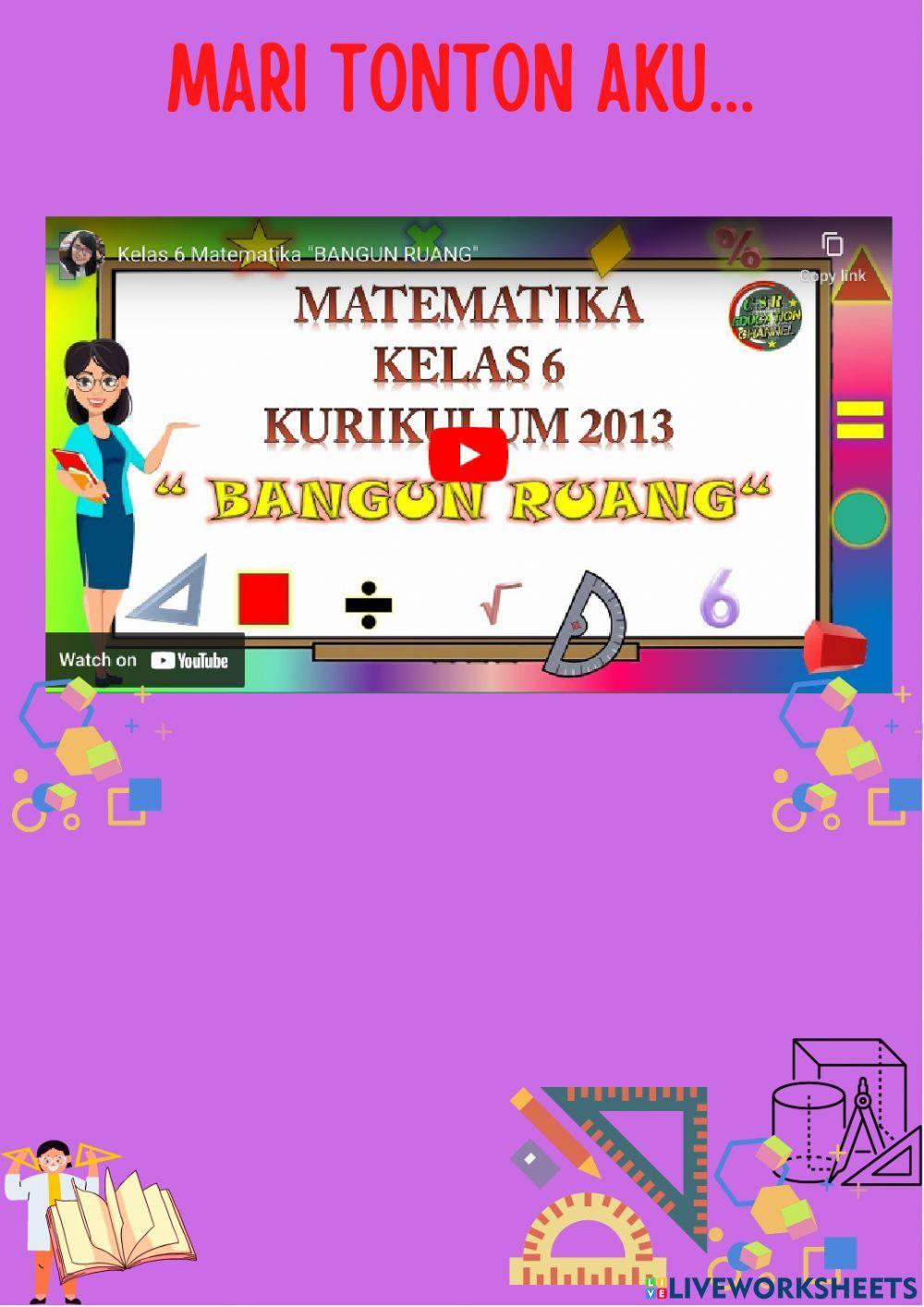 LKPD BANGUN RUANG KELAS 6 SD N 91 PALEMBANG