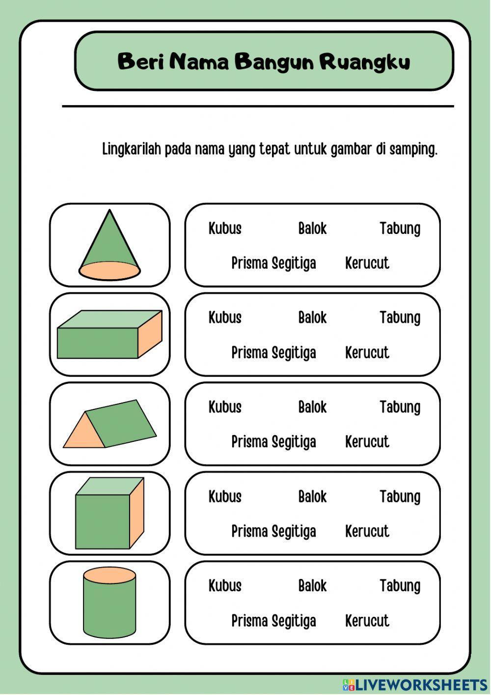 LKPD BANGUN RUANG KELAS 6 SD N 91 PALEMBANG