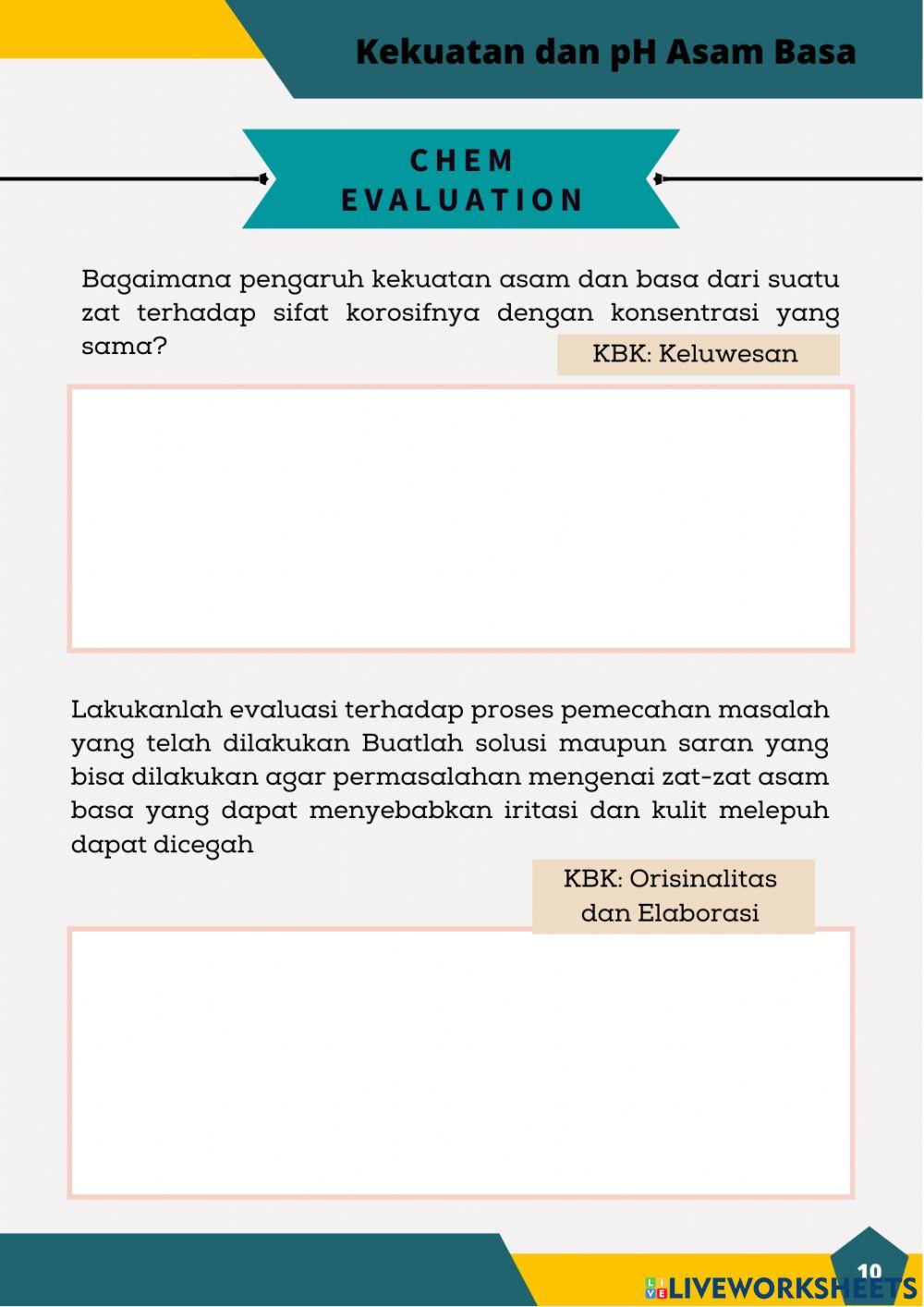 E-LKPD Kekuatan dan pH Asam Basa